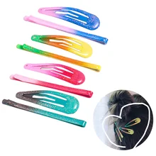 Градиент цвет розовый Девушка BB клип детская защелкивающаяся заколка девушка милые шпильки цвет оголовье дети шпилька аксессуары для волос