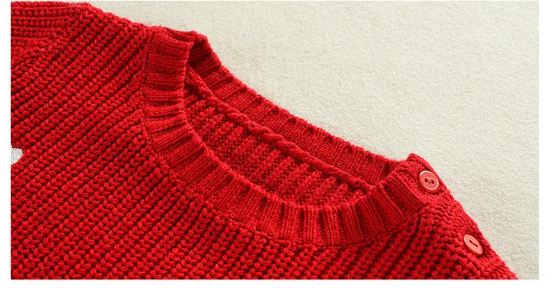 Baby Girl Christmas Girls Sweater White Red Heart Pattern Knit Clothes For Toddler Kids Girl Autumn Cotton Warm Winter Sweaters  (3)