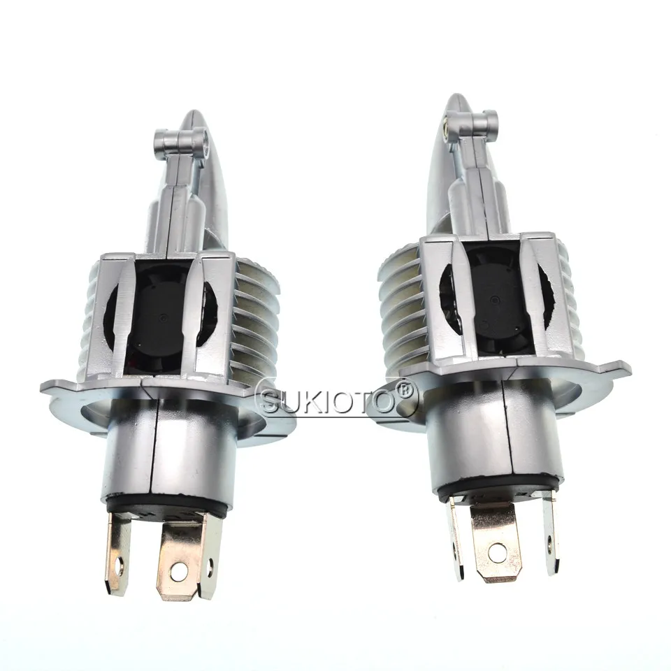 SUKIOTO 2PCS LED H4 LED Headlight Super Bright h4 hi lo Projector lens bulb kit 35W 6500K Super Bright Car styling Accessories (25)