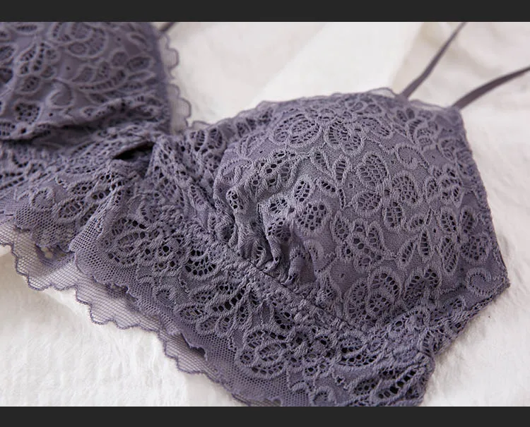 CINOON New Women's underwear Set Sexy Push-up Bra And Panty Sets Hollow Brassiere Gather Sexy Bra Embroidery Lace Lingerie Set (12)