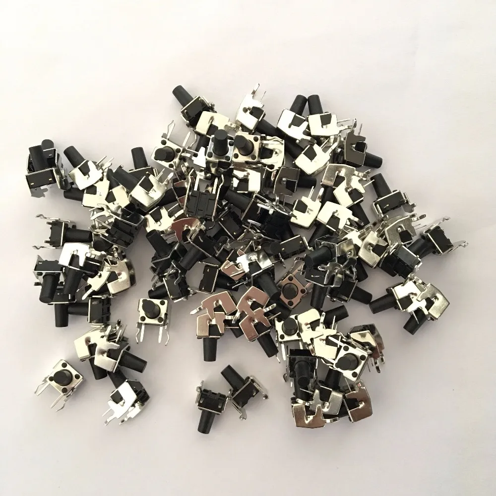 50Pcs Momentaneo Tattile Push Button Micro Interruttori 2 Spilli 10X7X12Mm