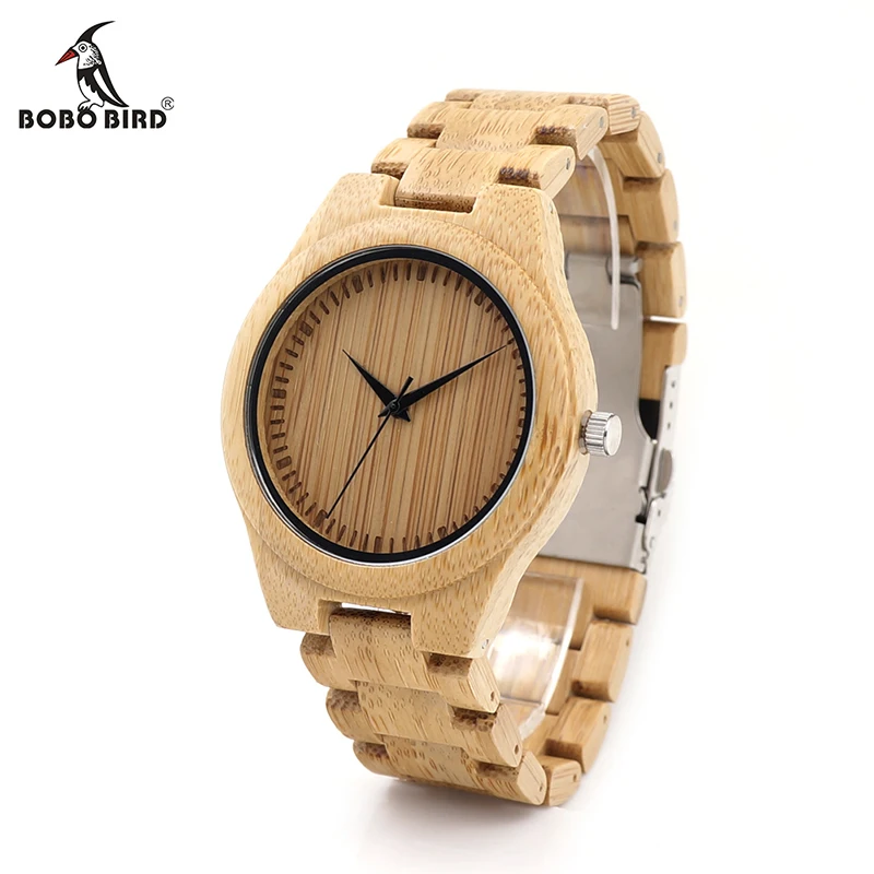 BOBO BIRD V-D19 High Quality Men Watch Japan 2035 Movement Quartz Watch All Bamboo Watch in Gift Box