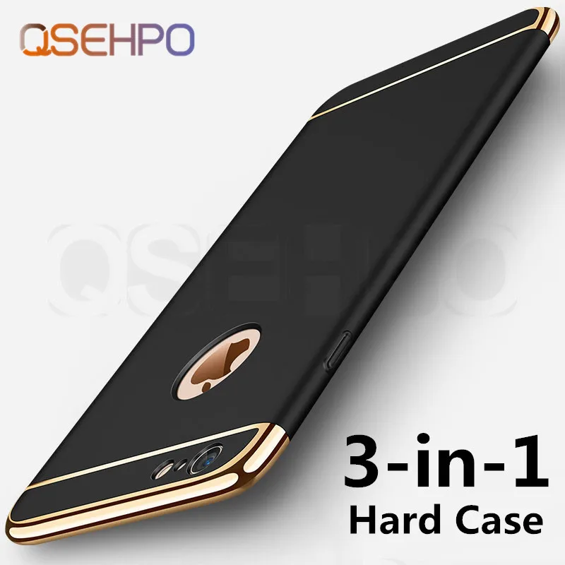 

Luxury Plating Scrub Protective case For iPhone X XR XS Max 3-in-1 cover On The for Apple iPhone 6 6s 7 8 Plus Hard PC Cases