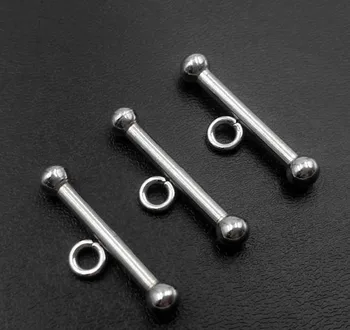

25mm Stainless Steel Simple Smooth Bar with Loop Clasps Findings DIY Crafts Wholesale