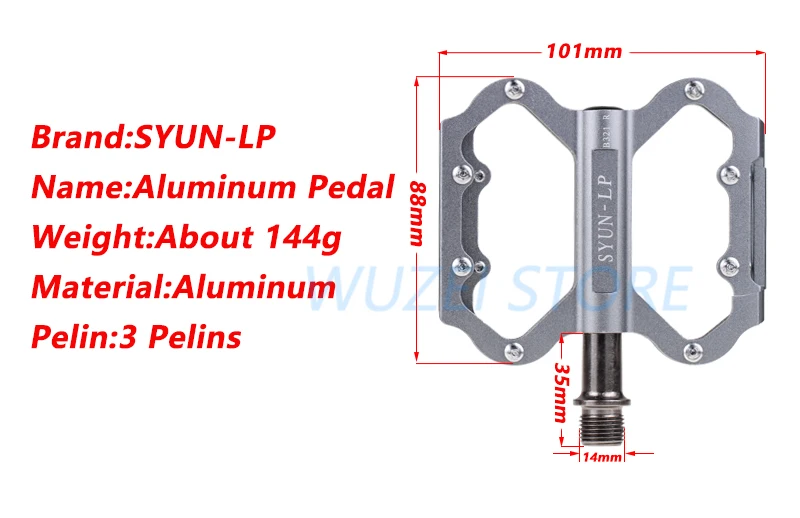 SYUN_LP Сверхлегкая герметичная велосипедная педаль с ЧПУ алюминий 3 подшипники противоскользящая педаль для MTB Горная дорога велосипед велосипедные аксессуары