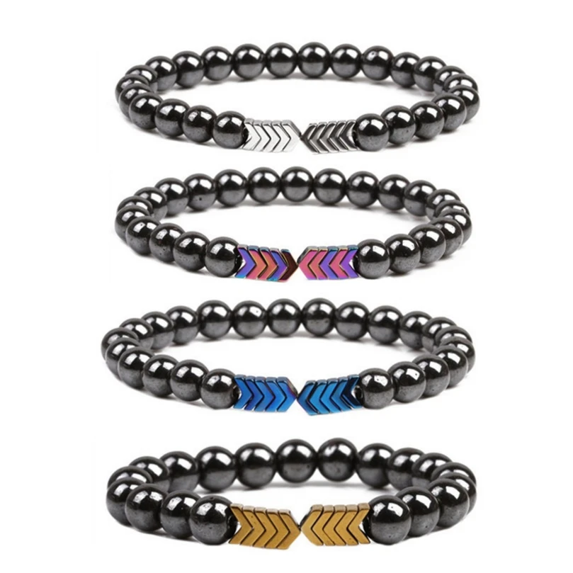 

New Simple Fashionable Adjustable Natural Stone Hematite Bead Bracelet For Men Jewelry Friendship Gift Classic Pulsera Hombre
