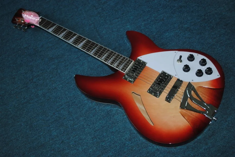 

2019 New + Factory + 6 strings rickenback 360 electric guitar 6 string ricken 330 guitar free shipping cherry burst guitar