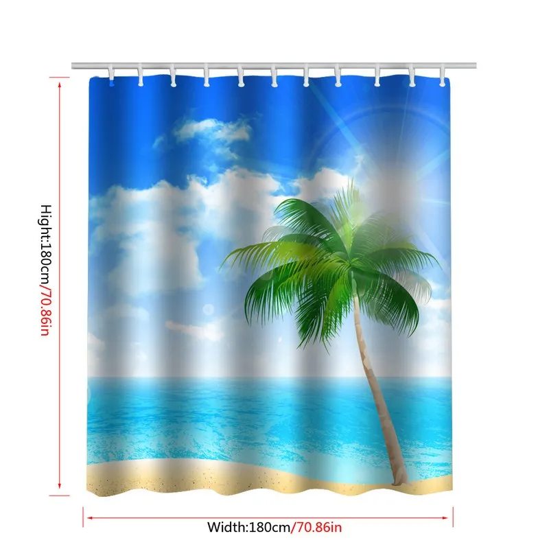 Штора для душа из полиэстера водонепроницаемая 180 см * см|waterproof shower curtain|shower