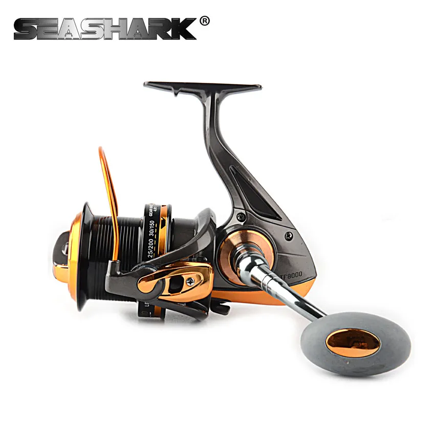 SEASHARK Рыбалка спиннингом с металлической катушки 13BB 8000 9000 Шестерни отношение 4 6: 1