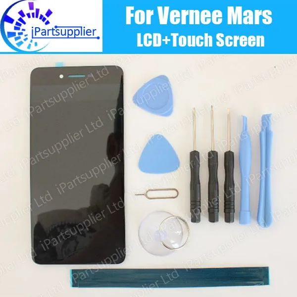 

Vernee Mars LCD Display+Touch Screen 100% Original LCD Digitizer Glass Panel Replacement For Vernee Mars+tools+adhesive