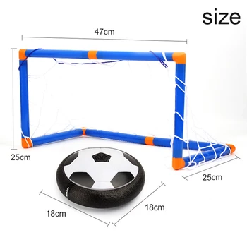 

New Indoor Kids Soccer Football Sport Children Toys with Foam Bumpers and LED Light With Music with small ball + pump Set