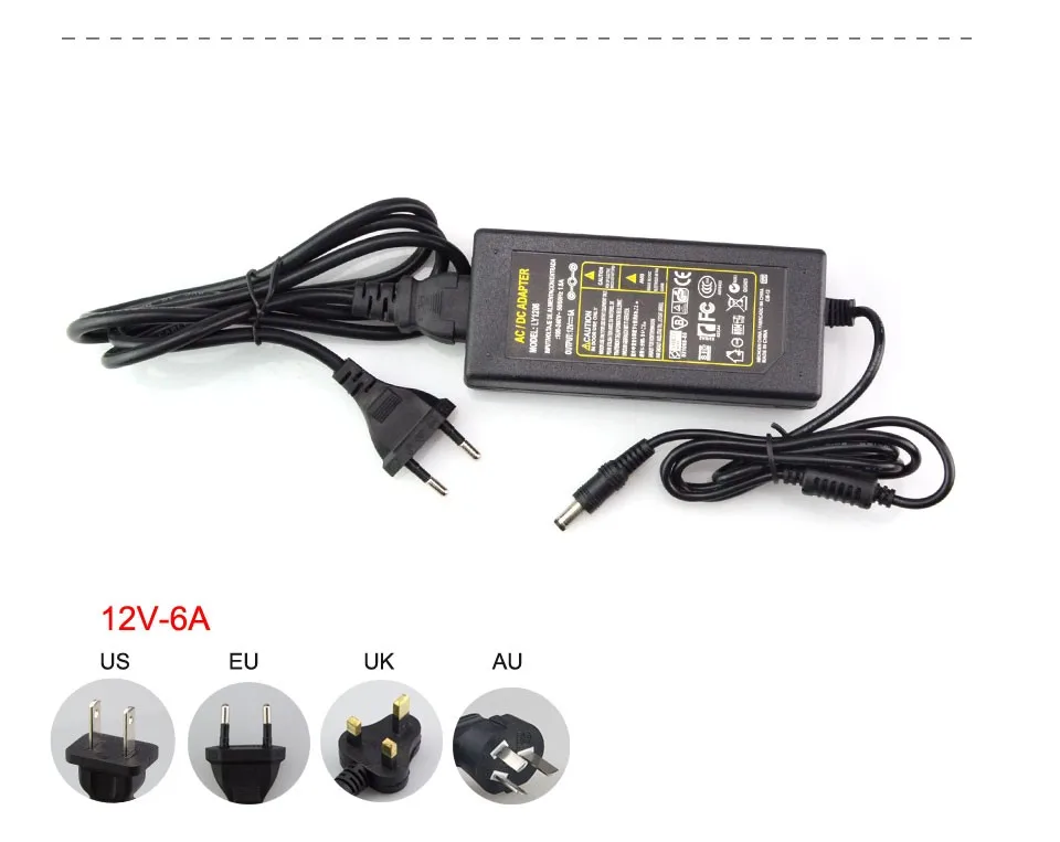 1 x AC 100 V-240 V DC/DC 12V 1A 2A 3A 6A светильник ing трансформаторный блок питания Мощность адаптер конвертер Зарядное устройство для Светодиодные ленты светильник