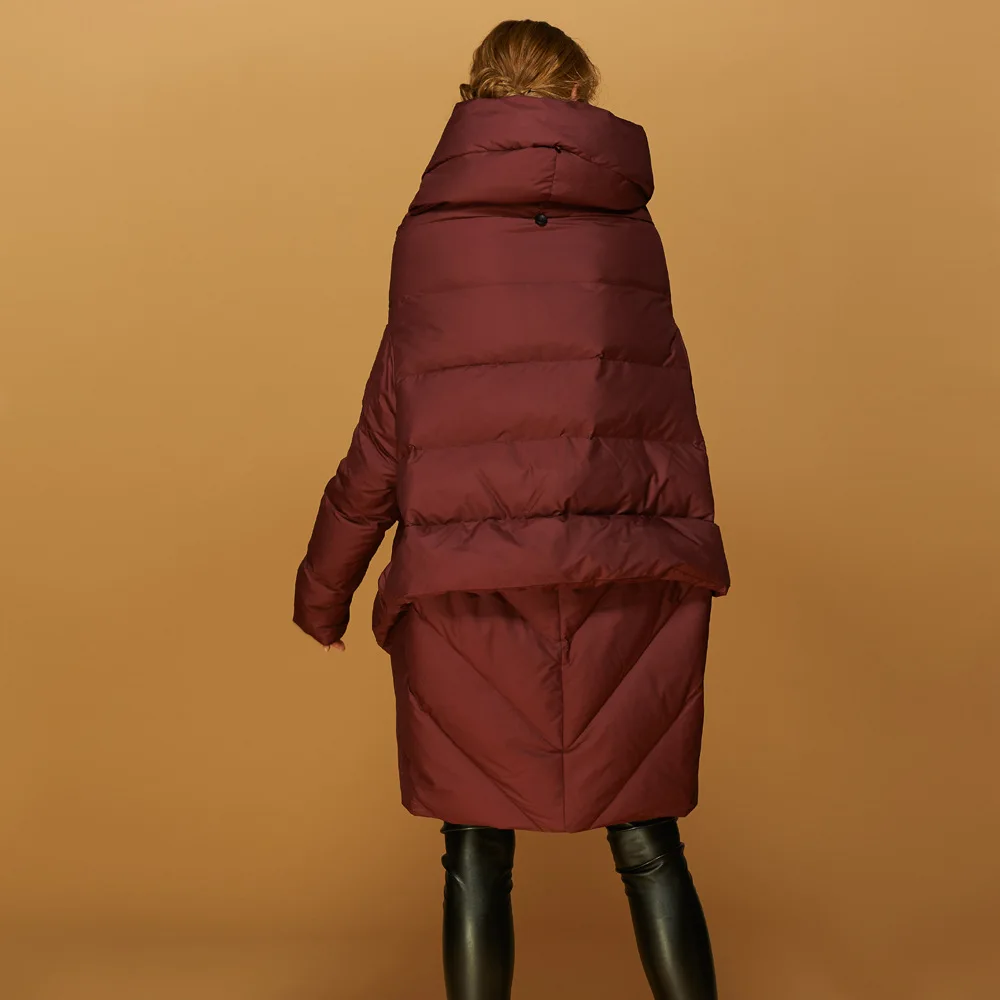 AYUNSUE Новая мода утка подпушка для женщин мужские парки Зимний плащ куртка длинное приталенное пальто теплая Костюмы Высокое качество LX894