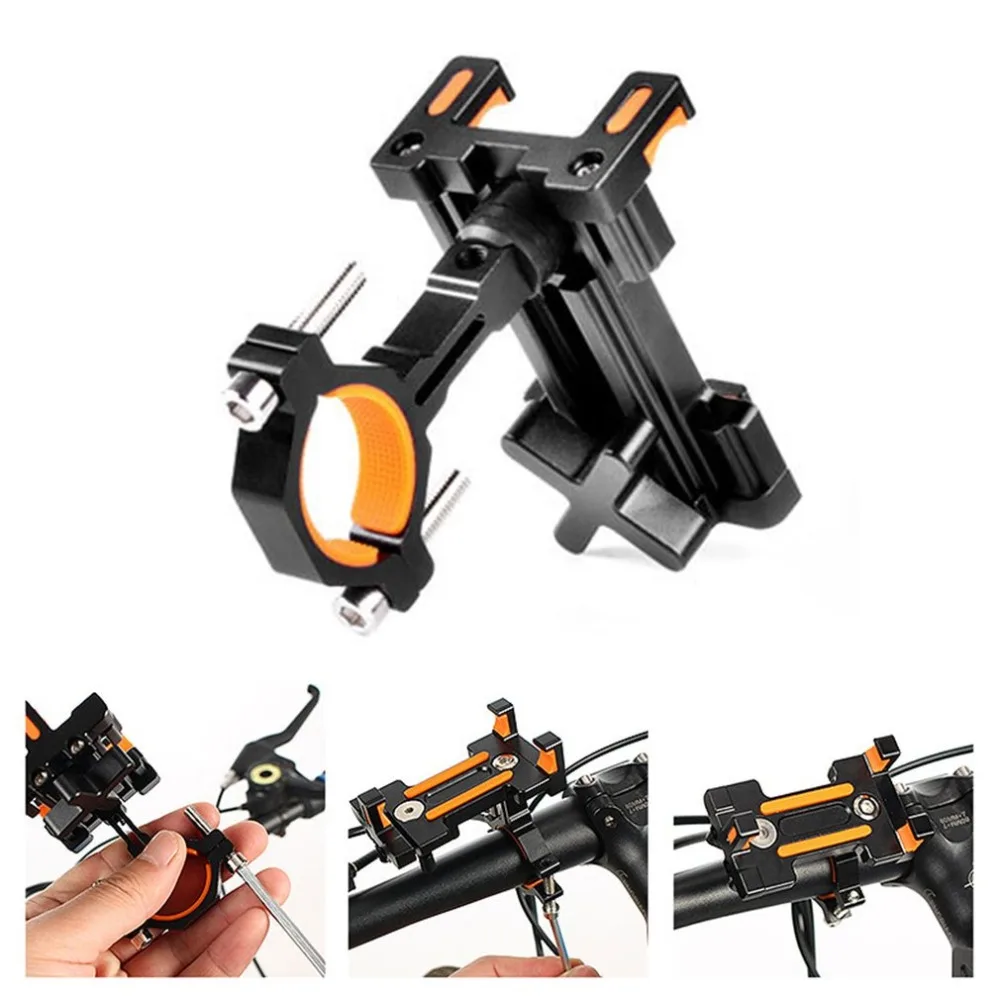 Discount Universal Aluminum Alloy Mobile Phone Holder Fixed/Rotatable Bracket Motorcycle Bike Bicycle Handlebar Mount Cycling Holder 2