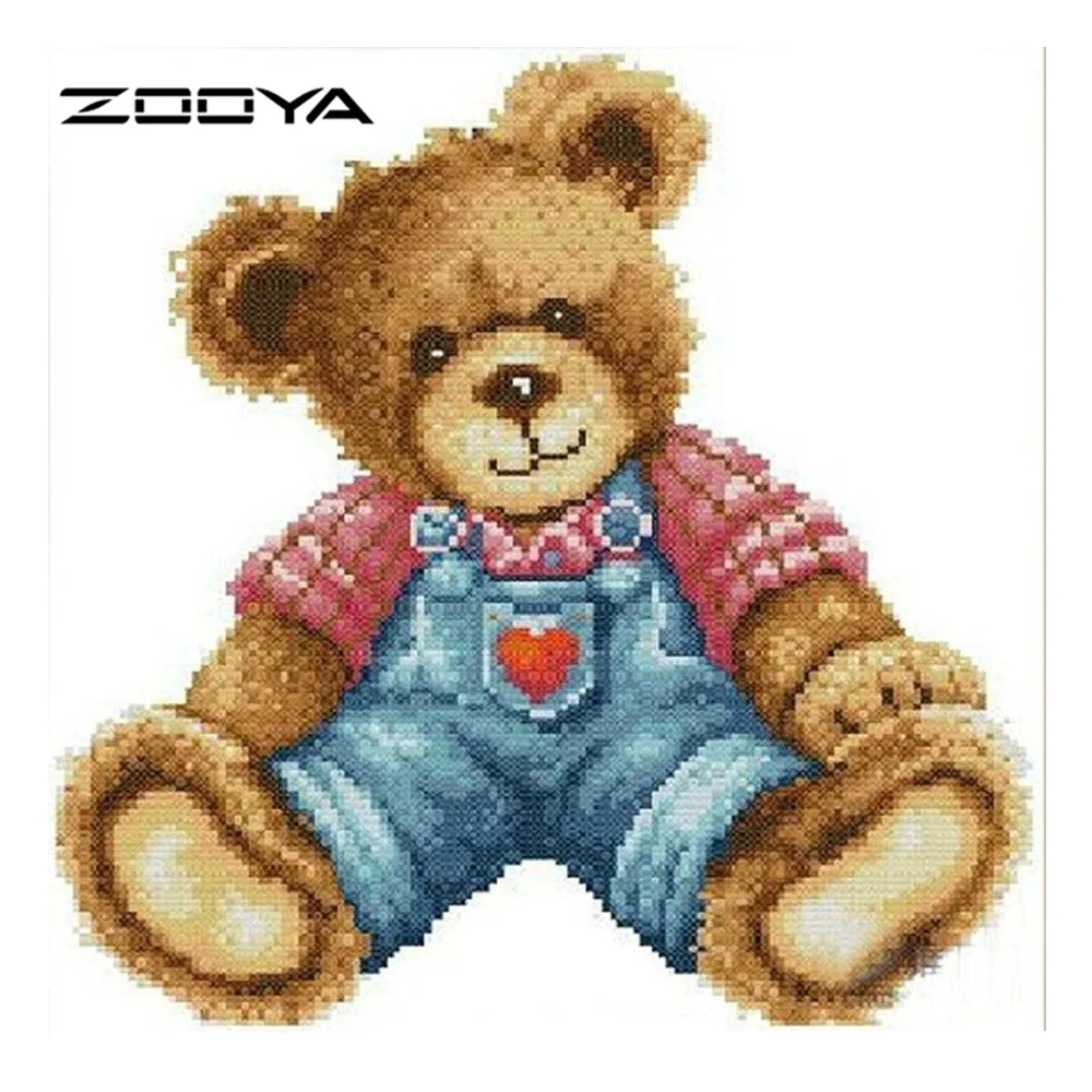 

ZOOYA 5D DIY Diamond Painting Diamond Mosaic Cartoon Toy Bear Diamond Embroidery Full Pattern Rhinestones Needlework Craft RY015