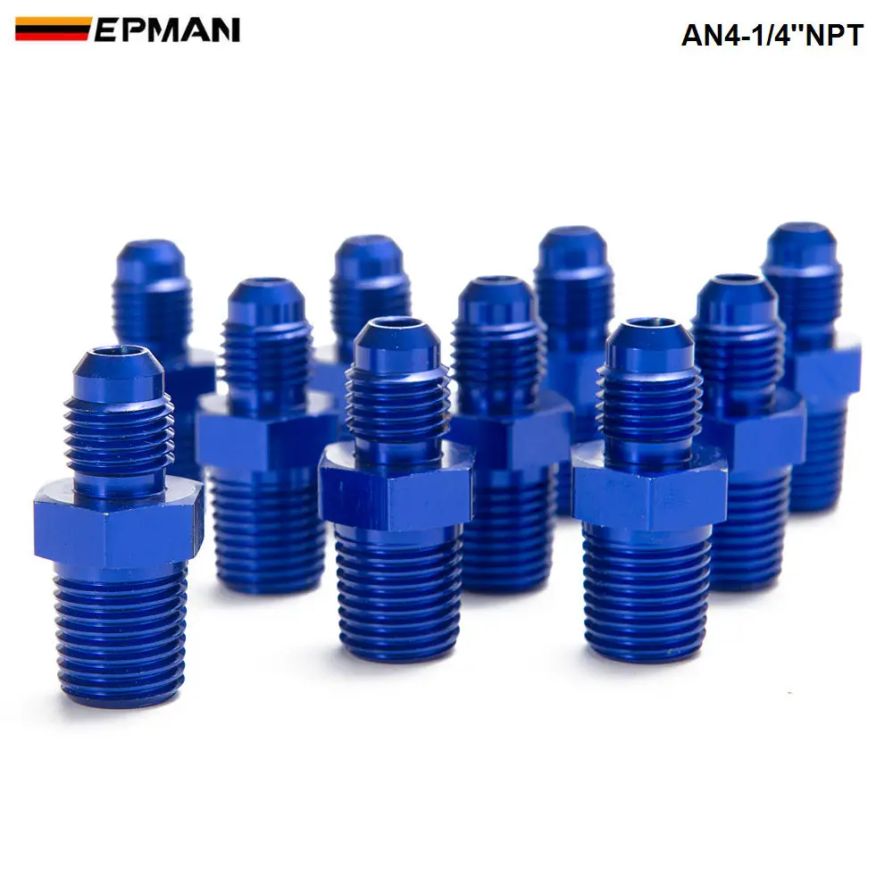 10 шт./лот 4AN 4 AN штырьковый переходник 1/4 ''NPT прямой на трубную резьбу адаптер