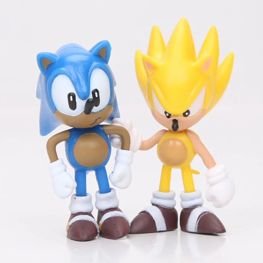 6 шт./компл. 7 см SEGA Соник Ежик Фигурки игрушки ПВХ фигурки из Соника фигурка