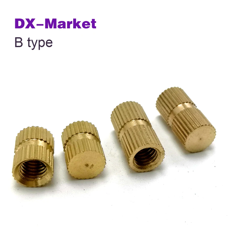 m5 B Type Brass Inserts nut , plastic mould brass knurled insert nut