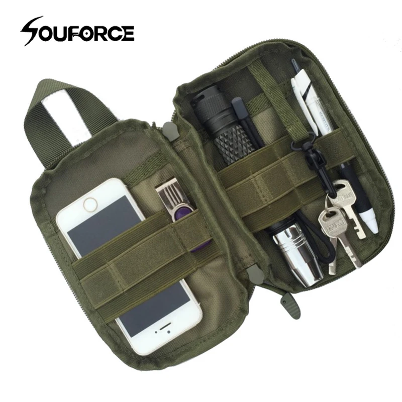 

3 Color 17x11x2cm Tatical Camouflage EDC Tool Phone Bag in Nylon fit Molle System 600D for Outdoor Archery Hunting Accessories