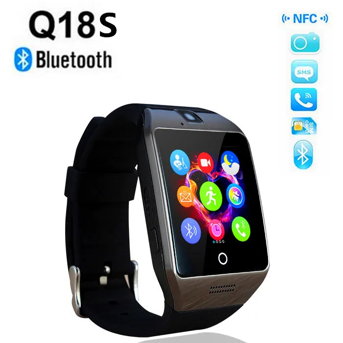 

2016 new Upgraded version NFC Bluetooth Smart Watch APRO Q18S With Camera Sync SMS MP3 Support Sim TF Card For IOS Android Phone