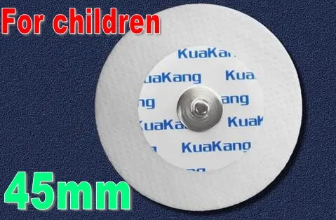 

100pcs/lot circular Non-woven fabric foam disposable snap electrode pads diameter 45mm for adult child & children