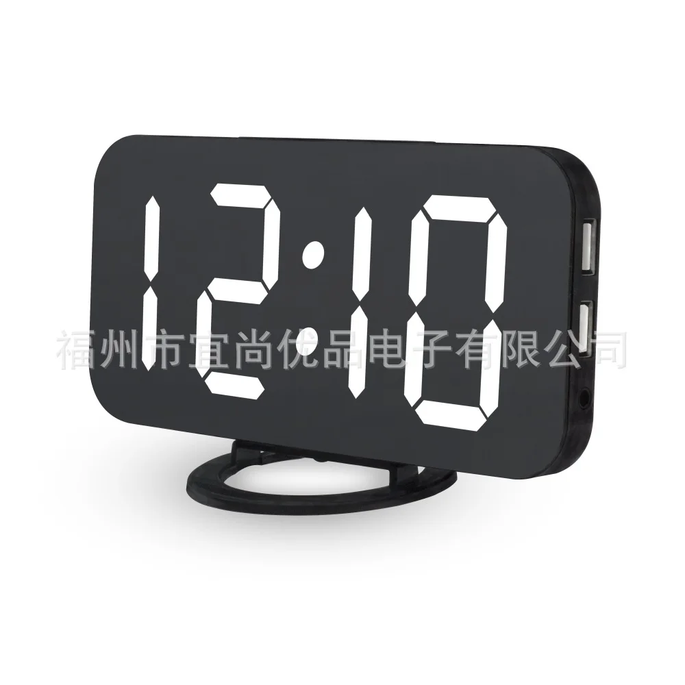 

Originality Mobile Phone Charge Mirror Like Electronics Snooze Alarm digital desk Clock Led Display Hotel sveglia digitale