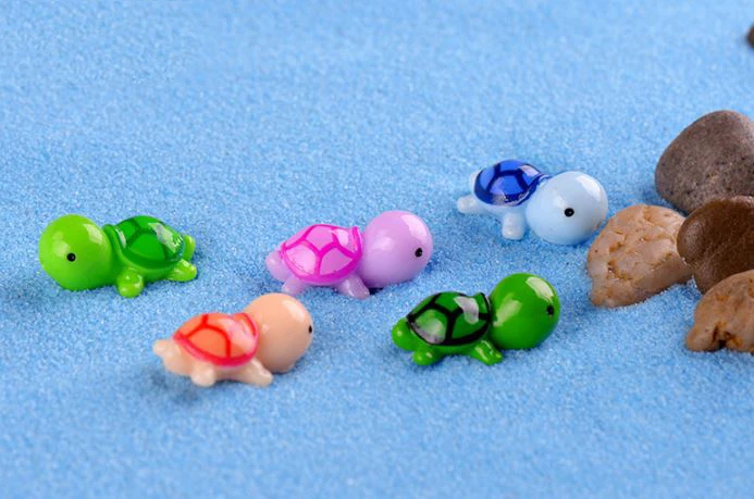 5 шт./лот Kawaii красочные черепахи миниатюрная фигурка Мультфильм Животных Фигурки игрушки аниме модель DIY аксессуары игрушки