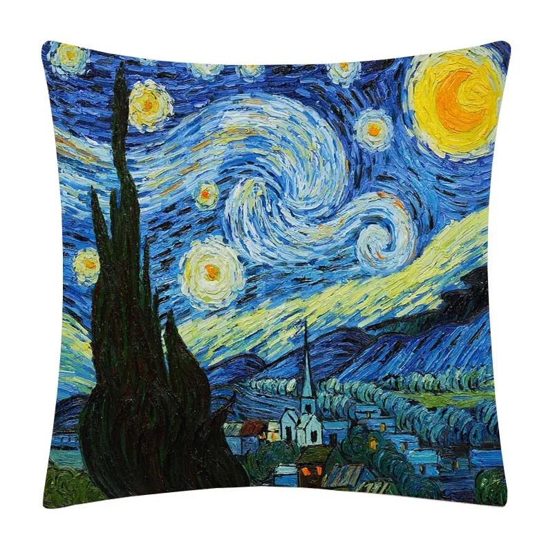 Пабло знаменитый Пикассо рисунок картины Чехлы для подушек Ван Гог Звездная ночь наволочка белый полиэстер наволочка