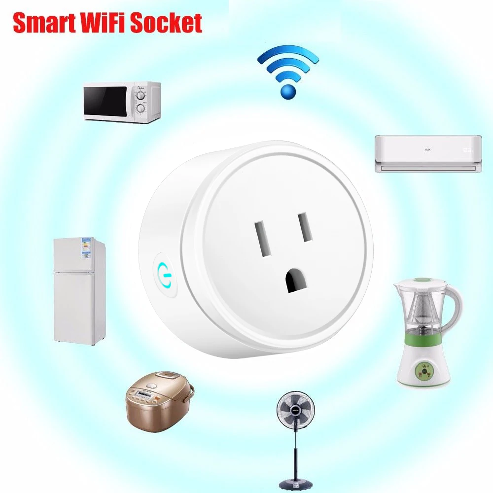 Умный дом US/EU/UK Smart Plug,WiFi Remote Control with Alexa,Timing on/off The Power,Samrt Google Home Electric Mini Socket smart home