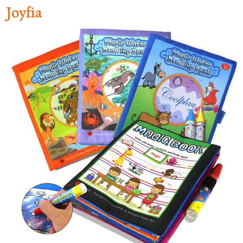 

4 Styles Magic Water Drawing Books with Color Pens Painting Drawing Board For Children Toys Birthday Gift #