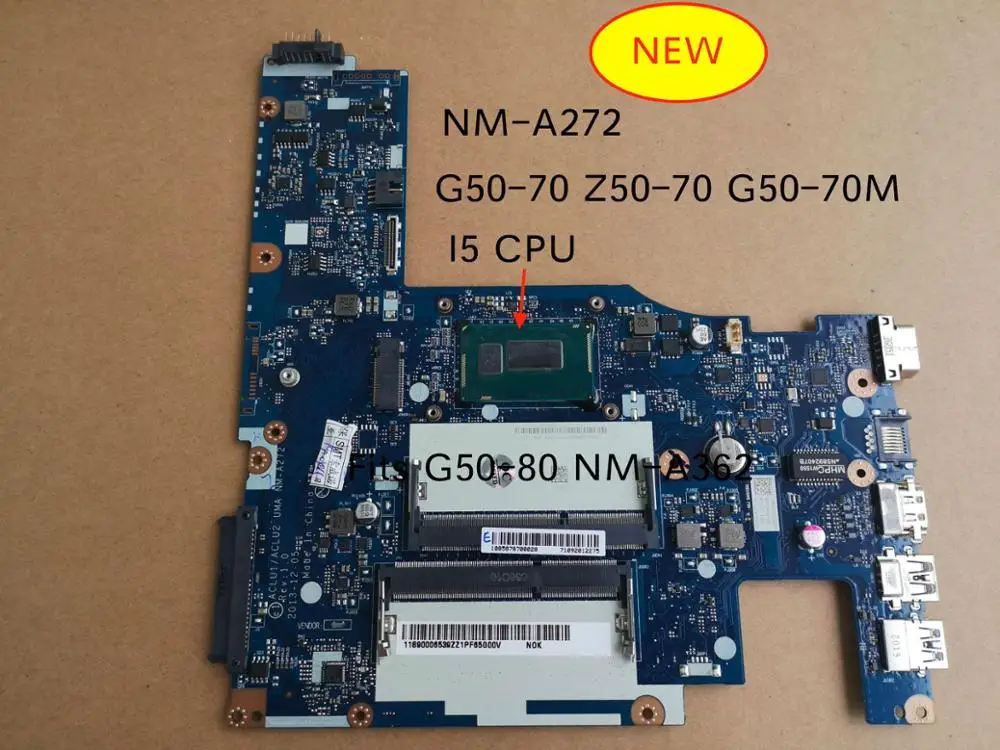 Оригинальная материнская плата ACLU1 ACLU2 для ноутбука Lenovo NM A272 A362 G50 70 1 2 5 10