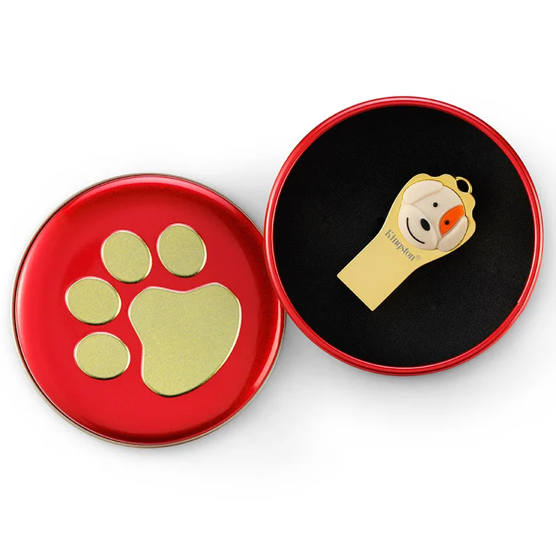 Kingston USB Flash Disk Pendrive 64gb cle usb Cartoon Memory Stick Limited Edition Metal Dog Key usb 3.1 Pen Drive (4)