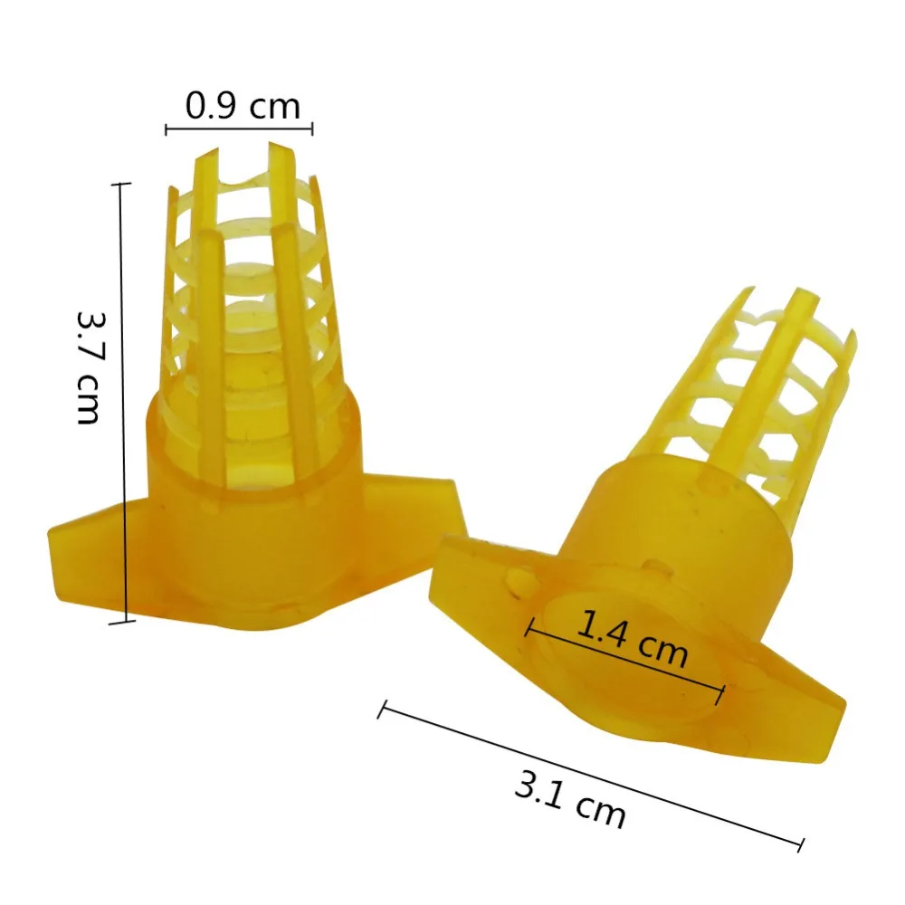 10 шт. инструменты для пчеловодства Желтые Пластиковые Клетки для пчеловодства Защитная крышка клетки для пчеловодства оборудование для пчеловодства