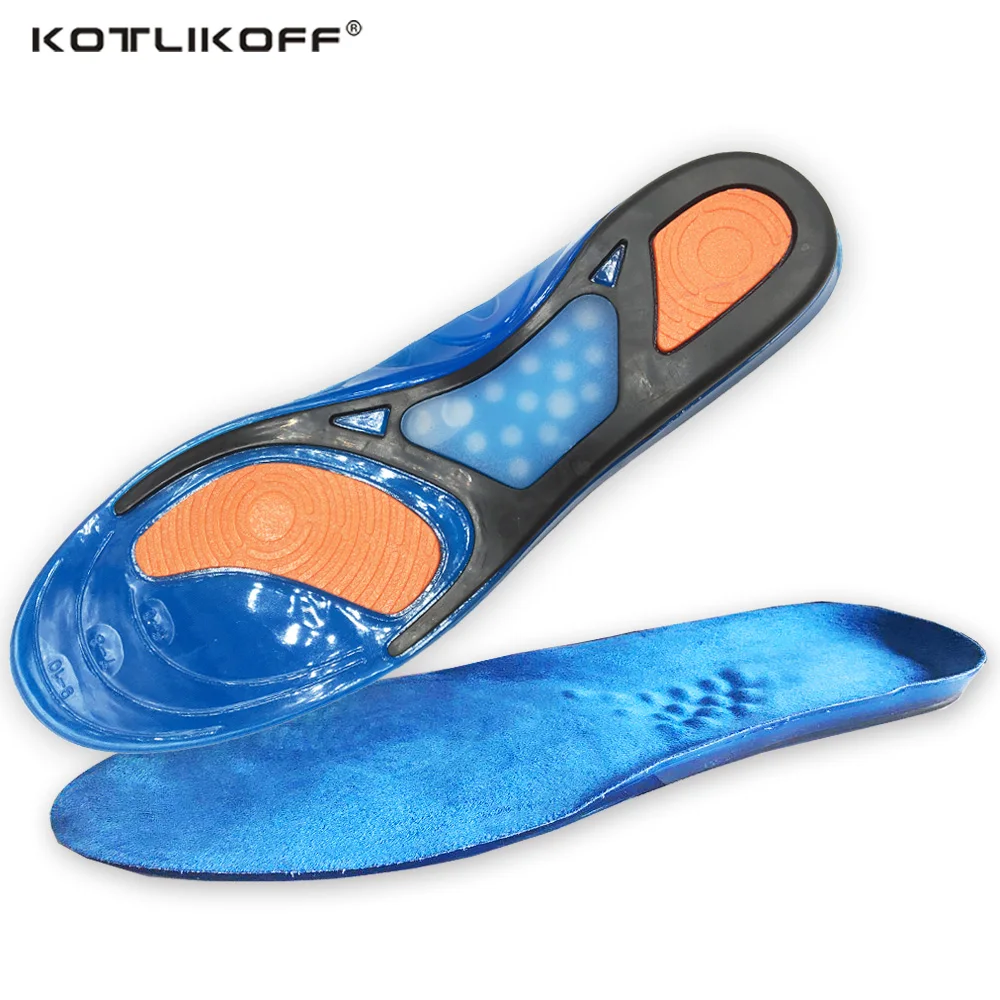 KOTLIKOFF Silicone Gel Sports Insoles Foot Pad Massaging Insole Plantar