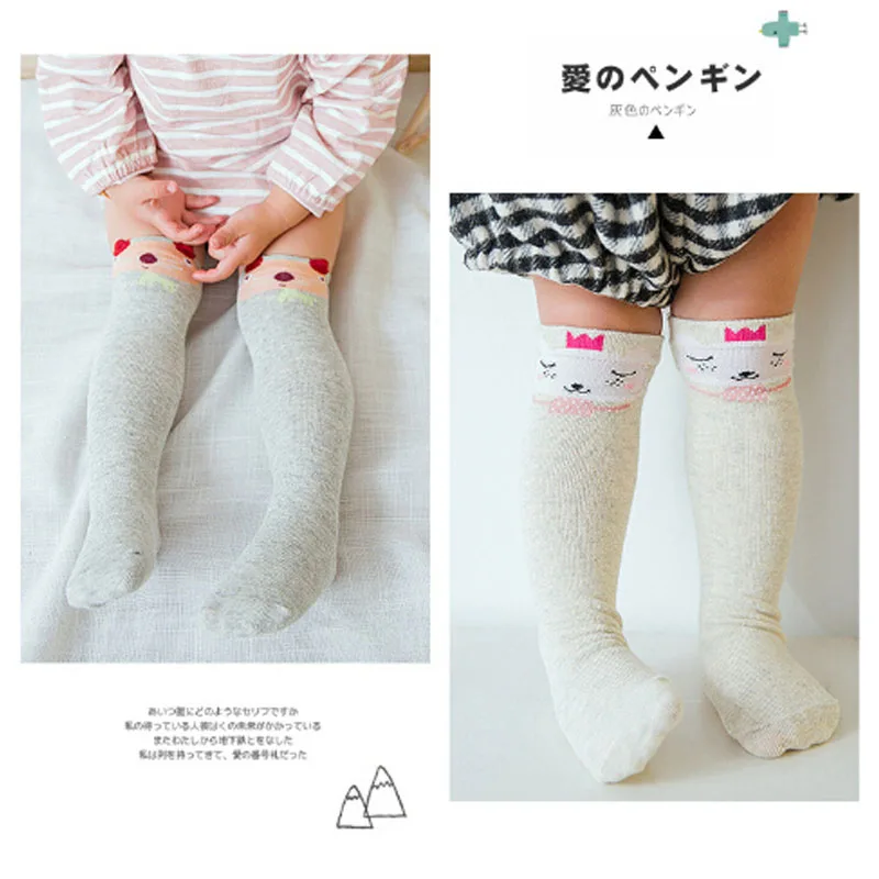 Мода новорожденных одежда для малышей гольфы для девочек мультфильм долго Теплые мягкие хлопковые носки