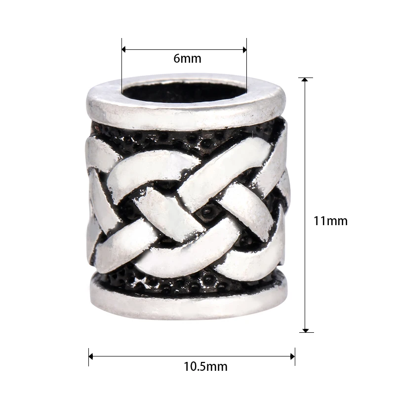 

Celtics Knots Beads for Bracelet Necklace Vikings Jewelry Making for Dread Beard
