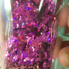 Голографический розовый лак для ногтей 3D дизайн ногтей шестиугольные блёстки Блестки Дизайн ногтей украшение набор для Ультрафиолетовый гель с блестками ногтей