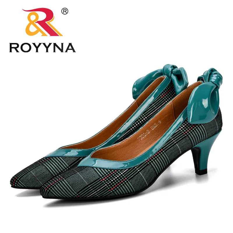 Туфли лодочки ROYYNA женские на высоком каблуке офисные туфли заостренный носок