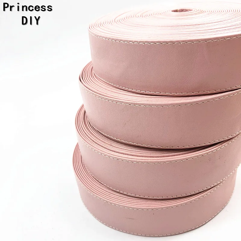 

5 M/Lot Jewelry Making Findings L.Pink 10mm 30mm PU Ribbon Cord String Rope Faux Leather Bias DIY Chocker Necklace Craft Riband