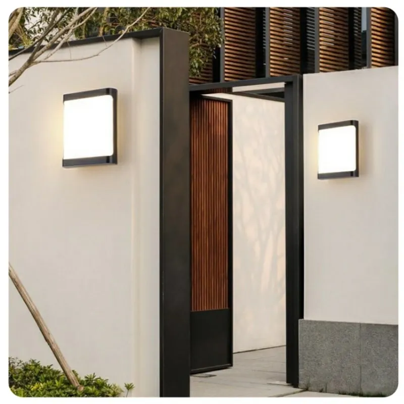 Baratos Kenlux 18W plástico impermeable al aire libre Led iluminación de pared porche interior LED lámpara de pared ahorro de energía WW WH jardín exterior Luz