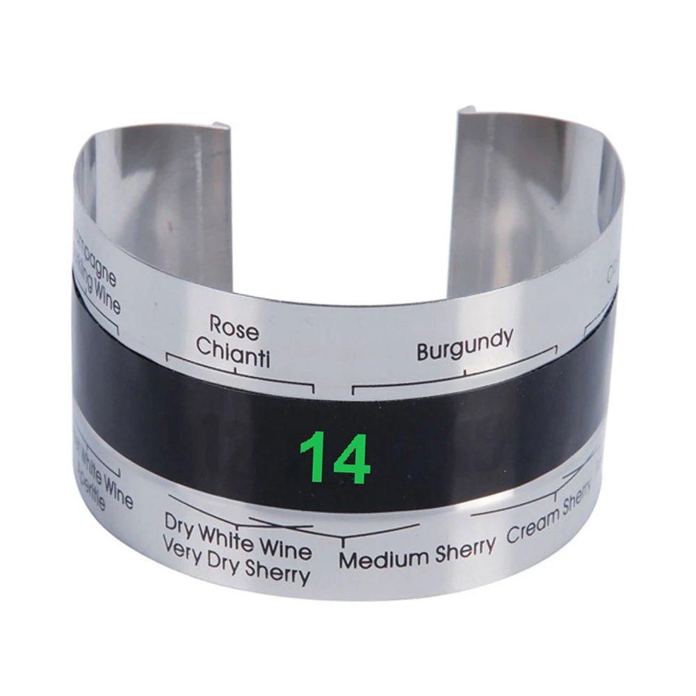 Stainless Steel Bracelet Wine Thermometer Grape Digital Red Wine Temperature Sensor for Bar Home Beer Brewing 1 Stainless Steel Bracelet Wine Thermometer Grape Digital Red Wine Temperature Sensor for Bar Home Beer Brewing 2