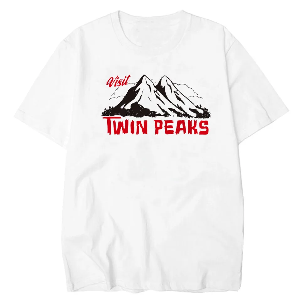 

LettBao Twin Peaks T Shirt Homme Cotton Basic Men's T-Shirts Summer Short Sleeve White Shirt Design O-Neck Harajuku Tee Shirt