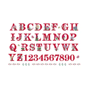 

letter flower cross stitch patterns canvas cross stitch on needlework diy hand chinese embroidery kits 14ct counted cartoon arts