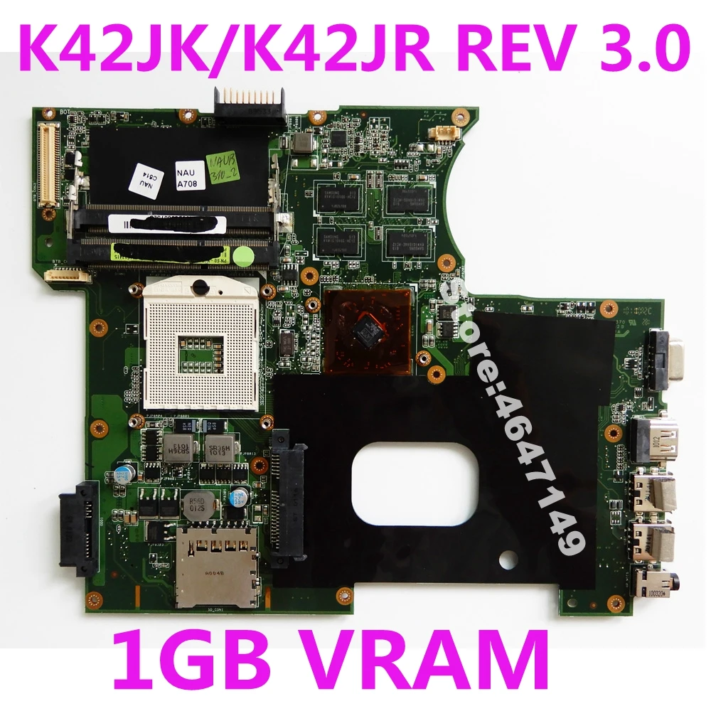 K42JK 1 ГБ видеопамяти материнская плата REV 3,0 для ASUS A42J X42J K42J K42JR K42JK Материнская плата ноутбука 90R-N0DMB1000Y тестирование