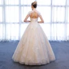 SL-307 Customized Short Sleeve bridal dresses Lace Appliques Beach Vintage SuLi Wedding Dress woman wedding gowns for bride 2