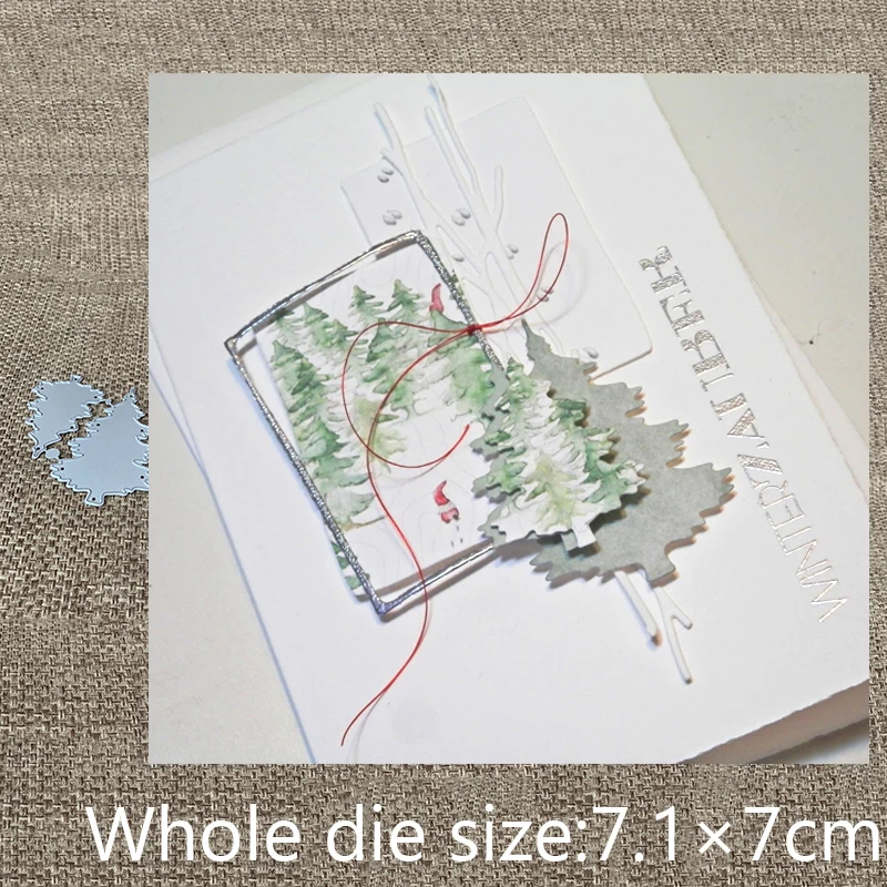 

New Design Craft Metal Cutting Die cut dies 2pcs Christmas tree decoration scrapbook Album Paper Card Craft Embossing die cut