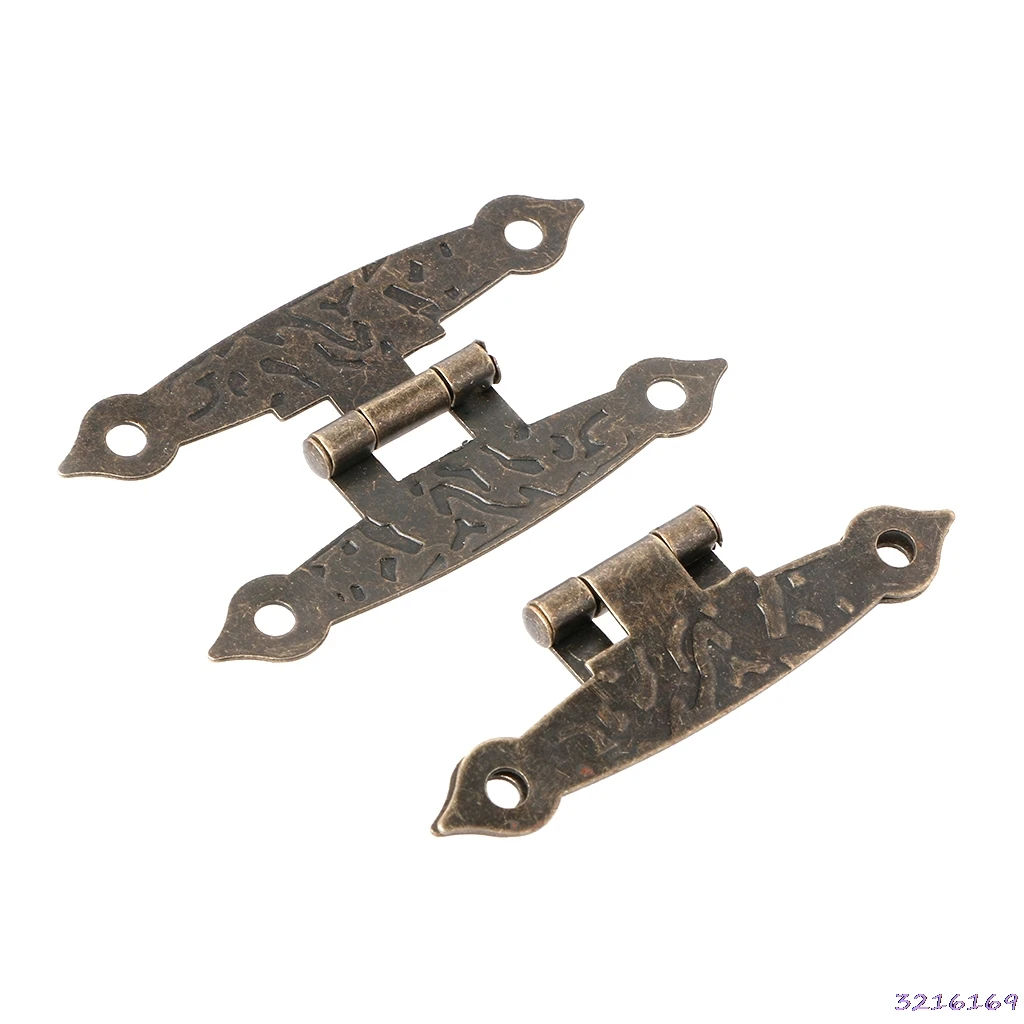 12 Pcs H-type Hinge Metal Hinge Antique Wooden Box Hinge