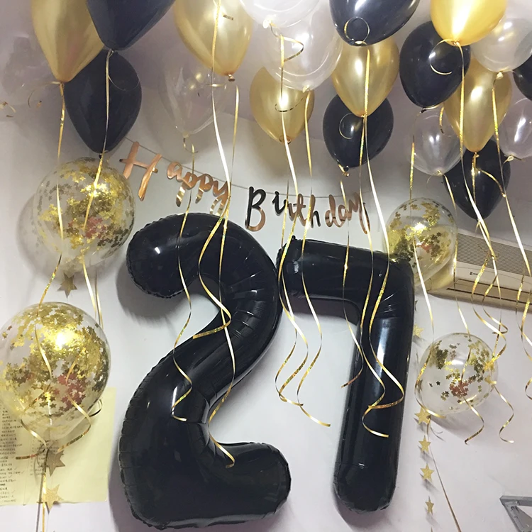 32/" Giant Age 30 Foil No odor Number Balloon Banner Birthday Party Decor