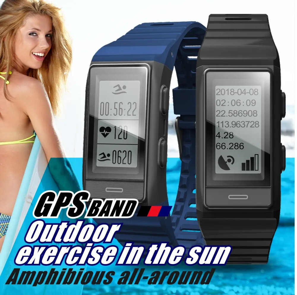 

GPS Smart Bracelet Waterproof Watch Heart Rate Monitor Activity Tracker Altitude Fitness Tracker Smart Band