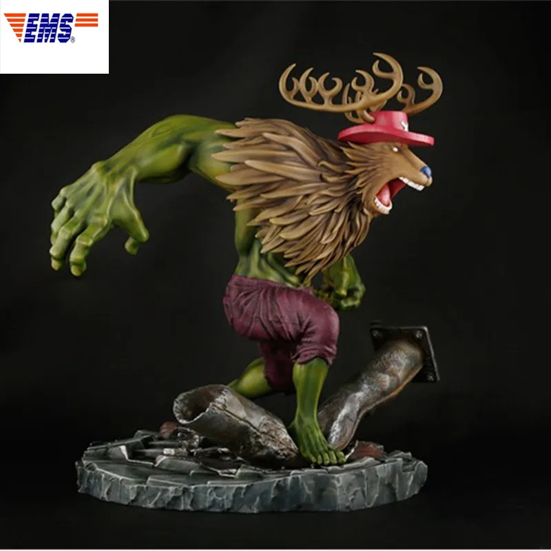 

41CM The Avengers Superhero Hulk Cosplay Tony Tony Chopper GK Resin Statue Action Figure Collection Model Decoration X76